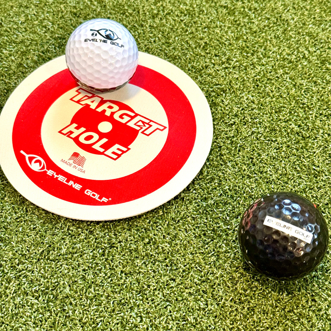 EyeLine Golf Target Holes - Practice Training Aid for Precision Practice on  Green. Indoors/Outdoors. Toss to Create Simple Speed Control Targets. Red