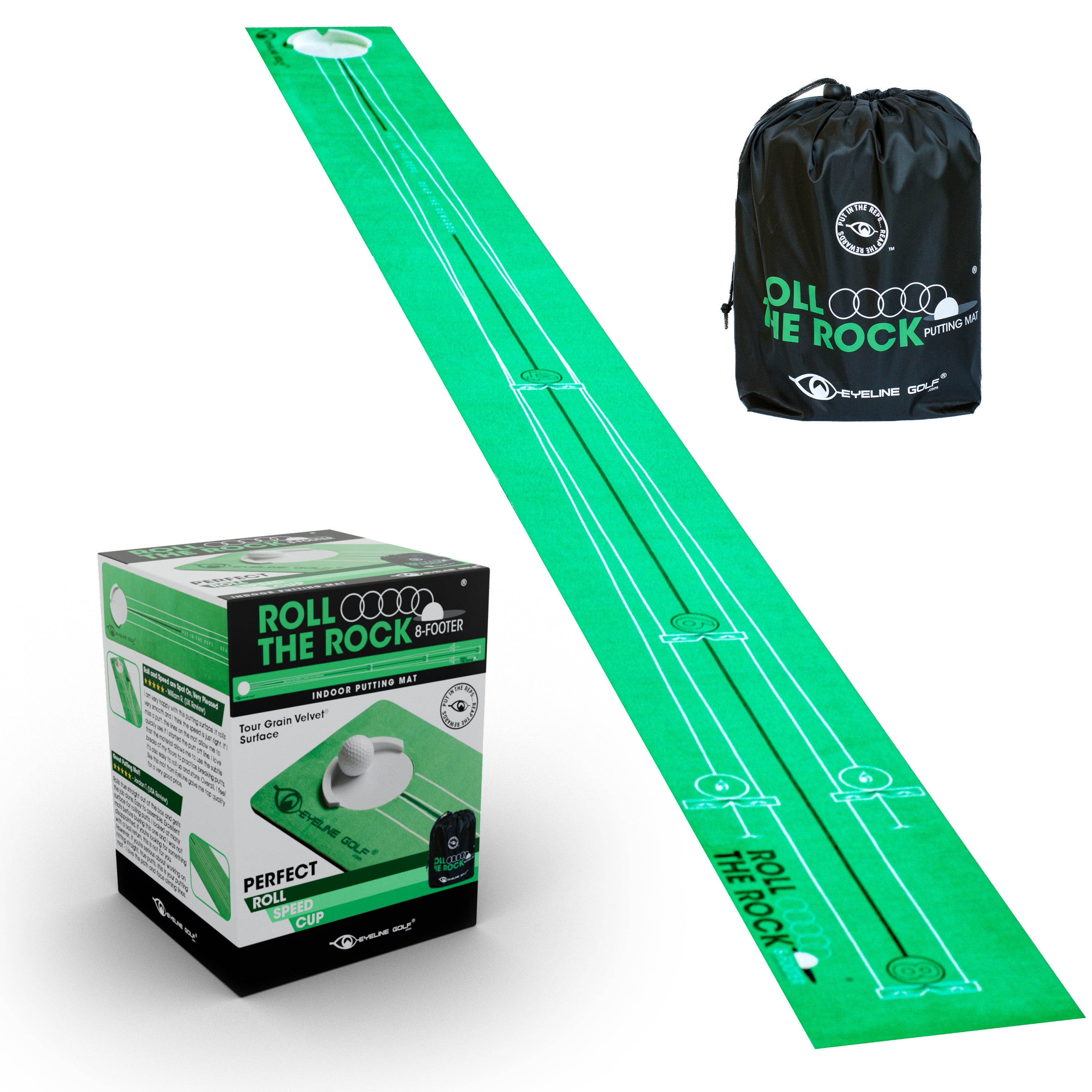 ROLL THE ROCK PUTTING MAT - 8 FOOTER